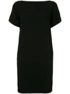 Oscar De La Renta Tie Back Shift Dress - Black