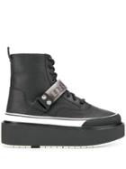 Diesel Platform Sneaker-boots - Black