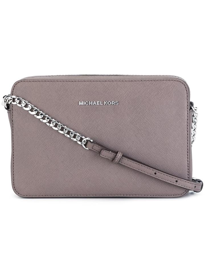 Michael Michael Kors Large 'jet Set Travel' Crossbody Bag, Women's, Calf Leather