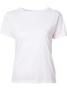 Saint Laurent Distressed Effect T-shirt, Women's, Size: Small, Pink/purple, Cotton