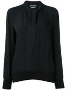 Boutique Moschino Tie Neck Blouse, Women's, Size: 48, Black, Silk/rayon/virgin Wool