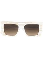 Cutler & Gross Oversized Square Sunglasses - White
