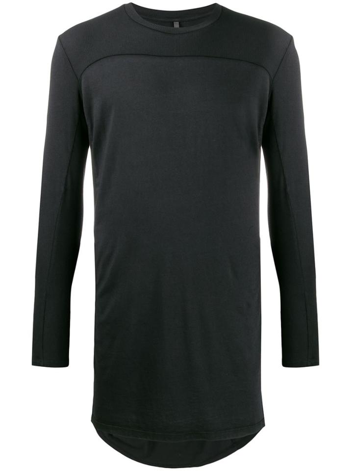 Tobias Birk Nielsen Longline Plaint-shirt - Black