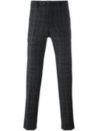 Pt01 Checked Slim-fit Trousers, Men's, Size: 50, Blue, Spandex/elastane/virgin Wool