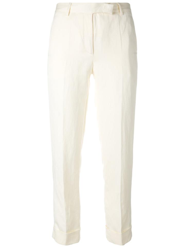 Philosophy Di Lorenzo Serafini Folded Hem Cropped Trousers - Nude &