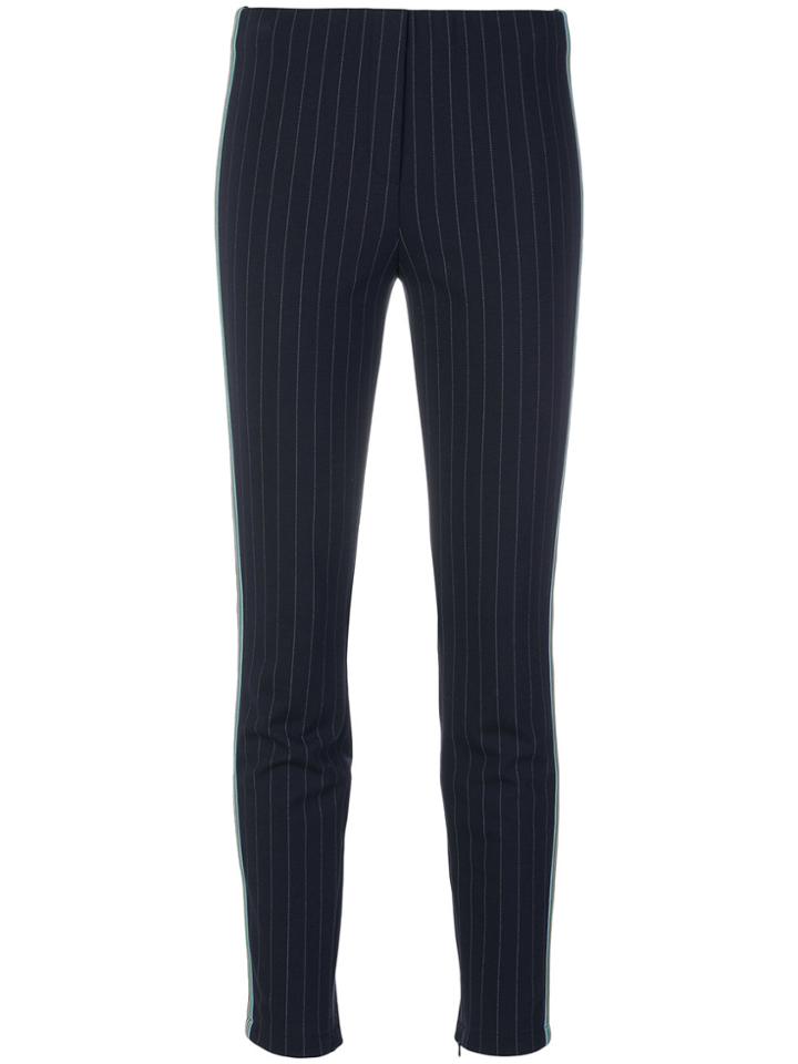 Luisa Cerano Pinstripe Trousers - Blue