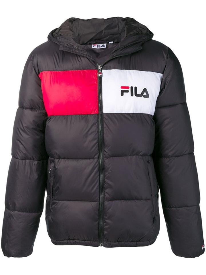 Fila Hooded Puffer Jacket - Black