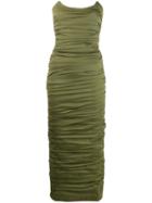 Miaou Ruched Strapless Dress - Green