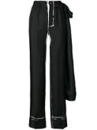 Prada Overprint Design Trousers - Black