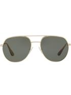 Prada Eyewear Aviator Shapped Sunglasses - Metallic
