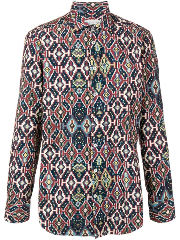 Etro Carpet-print Shirt - Blue