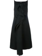 Rochas Bow Detail Dress, Women's, Size: 42, Black, Wool