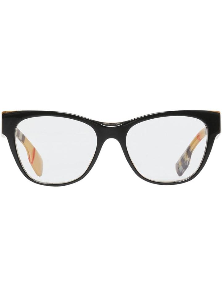 Burberry Eyewear Vintage Check Sunglasses - Black