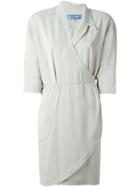 Thierry Mugler Vintage Wrap Dress - Grey