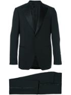 Caruso Formal Classic Suit, Men's, Size: 46, Black, Cupro/mohair/wool