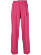 Eckhaus Latta Pleated Tailored Trousers - Pink & Purple