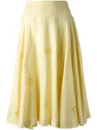 Céline Vintage 80s Skirt, Women's, Size: 38, Yellow/orange