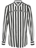 Dolce & Gabbana Striped-logo Shirt - Black