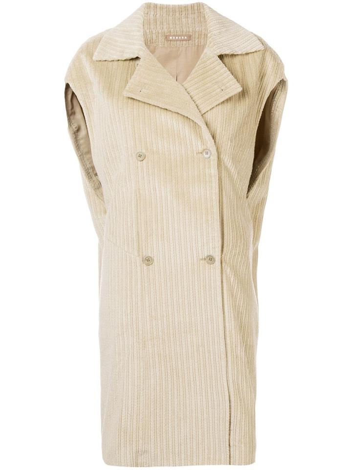 Nehera Sleeveless Double-breasted Coat - Nude & Neutrals