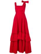 P.a.r.o.s.h. Frill Hem Dress - Red