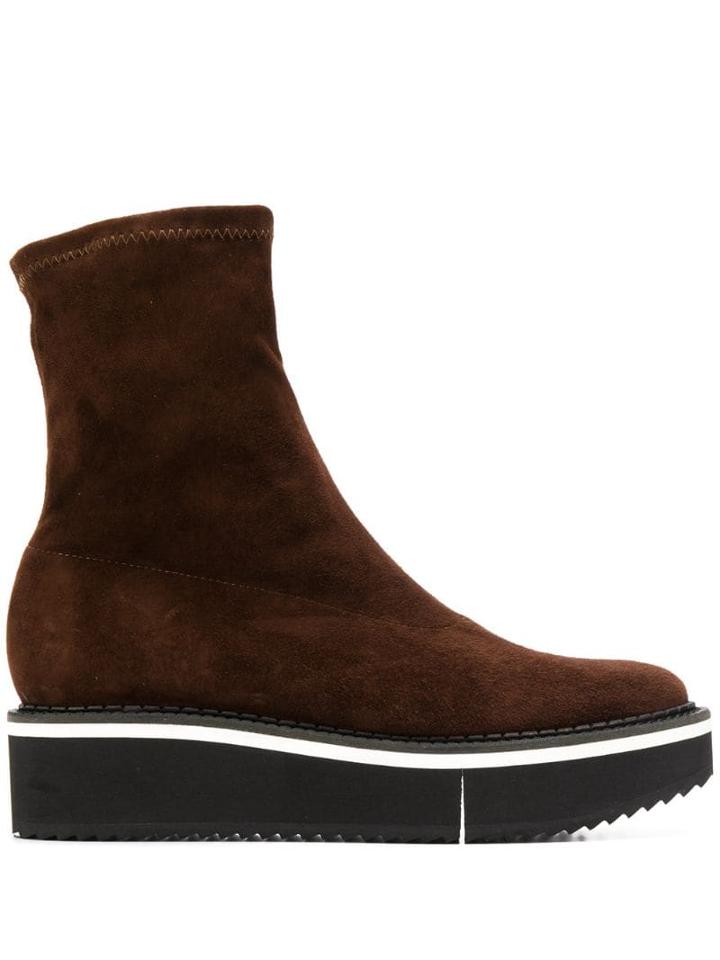 Clergerie Berta Platform Ankle Boots - Brown