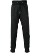 Versace Contrast-band Track Trousers, Men's, Size: Xl, Black, Cotton/linen/flax/polyamide/spandex/elastane