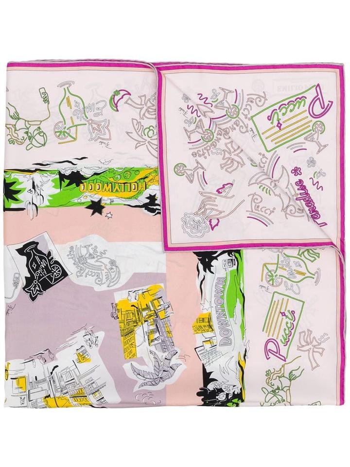 Emilio Pucci Square Scarf - Pink