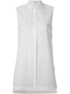 Helmut Lang Sleeveless Shirt, Women's, Size: Small, White, Cotton