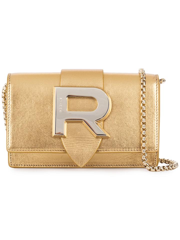 Rochas Logo Shoulder Bag - Metallic