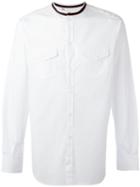 Dolce & Gabbana Contrast Collar Shirt, Men's, Size: 39, White, Cotton