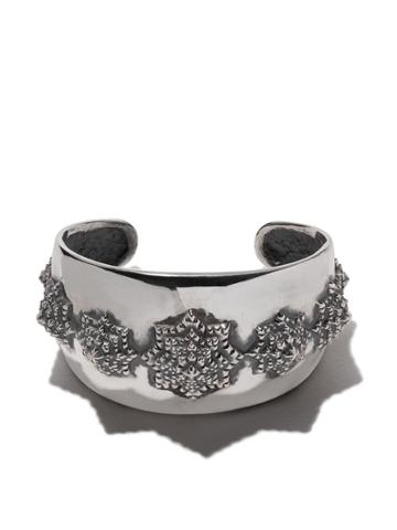 Natural Instinct Flower Cuff - Silver