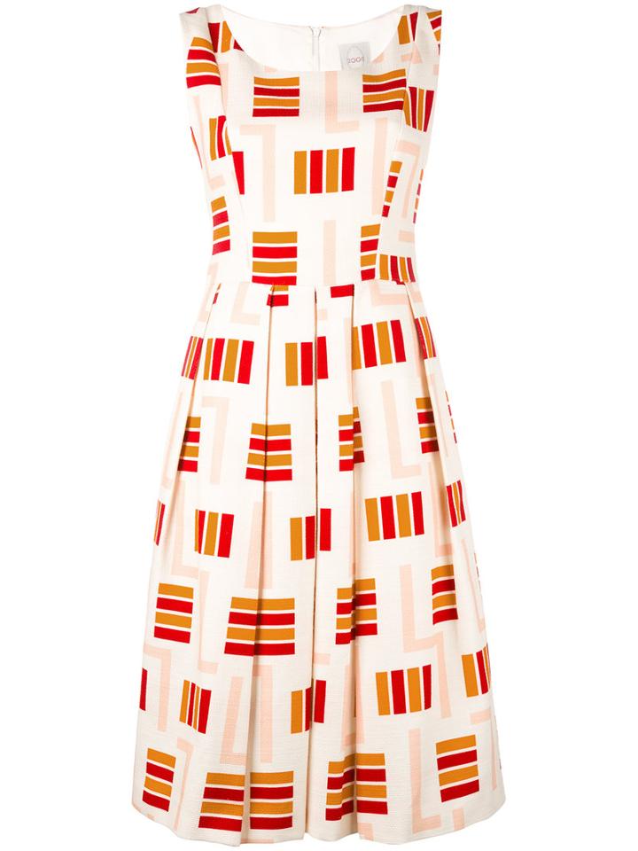 Eggs - Pleated Dress - Women - Cotton/polyester/acetate - 42, Nude/neutrals, Cotton/polyester/acetate