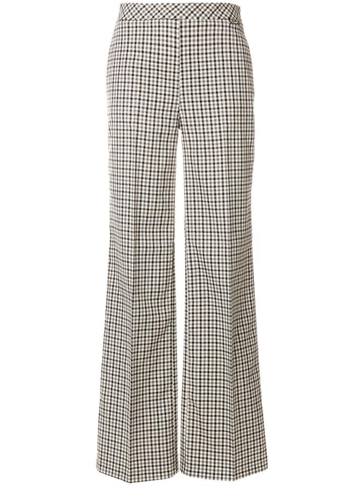 Twin-set Wide-leg Plaid Trousers - Black