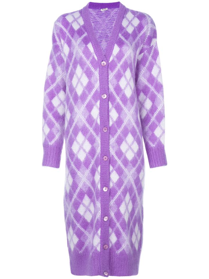 Miu Miu Knitted Cardigan - Pink & Purple