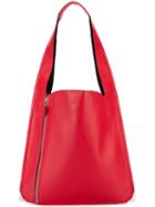 Elena Ghisellini Front Zip Shoulder Bag, Women's, Red, Leather