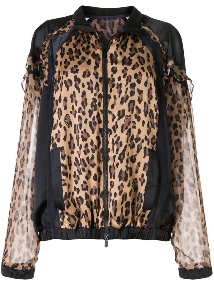 Sacai Leopard Print Bomber Jacket - Black