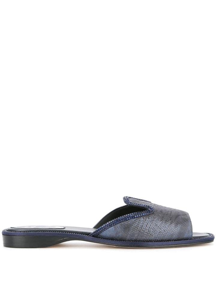 René Caovilla Stud Detail Sandals - Blue