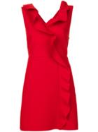 Msgm Ruffle Trim Sleeveless Dress - Red