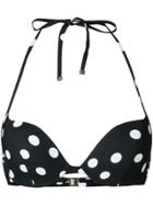 Dolce & Gabbana Polka Dot Bikini Top - Black