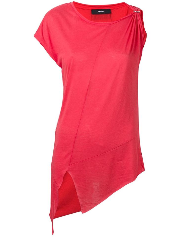 Diesel Asymmetric Tank Top - Red