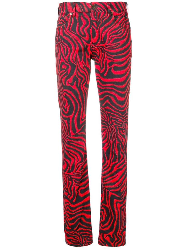 Calvin Klein 205w39nyc Zebra Print Trousers - Red