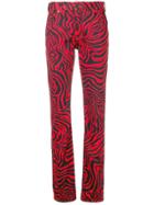 Calvin Klein 205w39nyc Zebra Print Trousers - Red