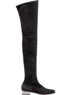 Miu Miu Crystal-embellished Boots - Black