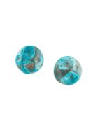 Vanda Jacintho Distress-effect Stud Earrings - Blue
