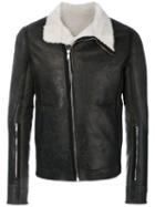 Rick Owens - Shearling Lined Jacket - Men - Cotton/calf Leather/sheep Skin/shearling - 48, Black, Cotton/calf Leather/sheep Skin/shearling