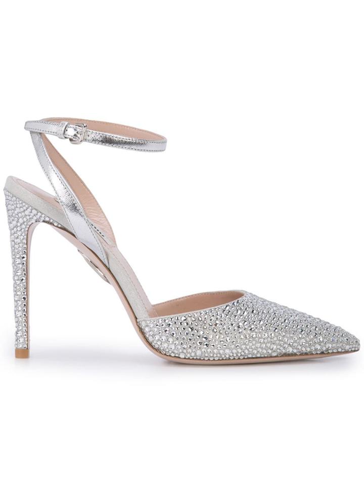 Miu Miu Studded Pumps - Silver
