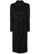 Joseph Single Breasted Belted Coat - Black