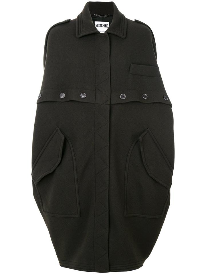 Moschino - Oversized Trench - Women - Polyamide/viscose/virgin Wool - 40, Brown, Polyamide/viscose/virgin Wool