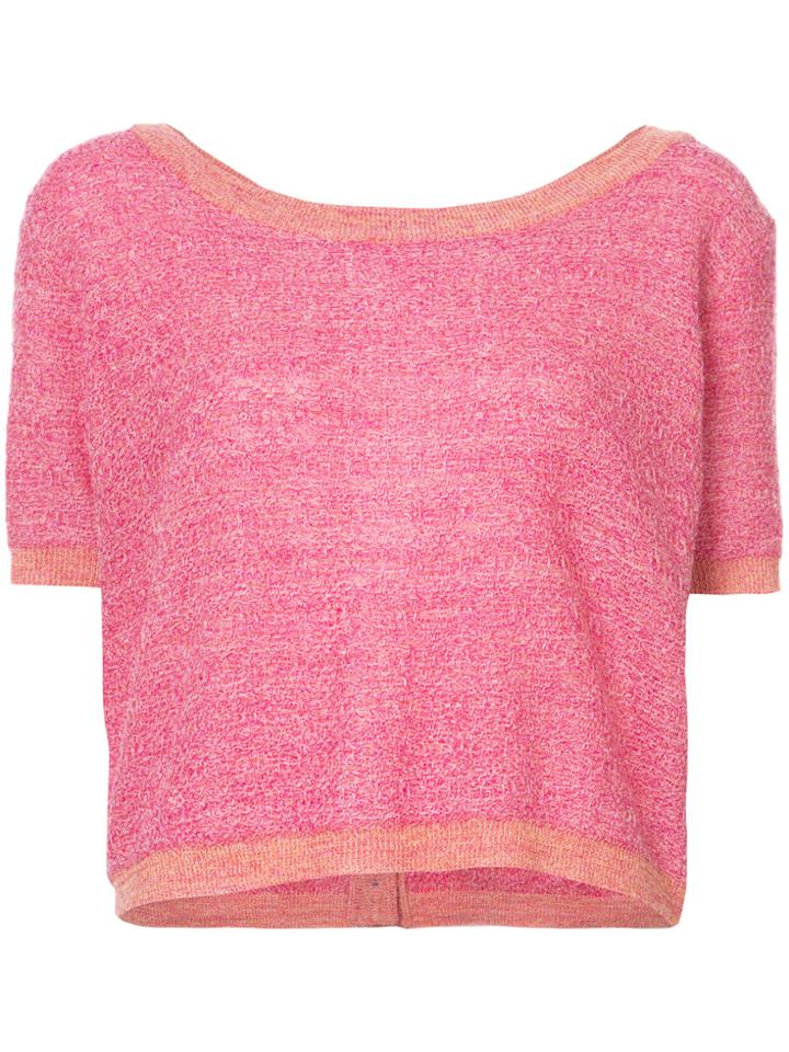 Simon Miller Imlay Cropped Jumper - Pink & Purple