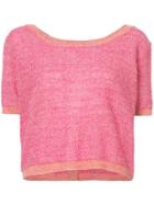 Simon Miller Imlay Cropped Jumper - Pink & Purple